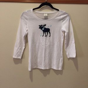 White 3/4 sleeve tee